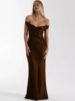 Party Dress Maxi Beige V-Neck Off-Shoulder Backless Chic Semi Formal Summer Gown