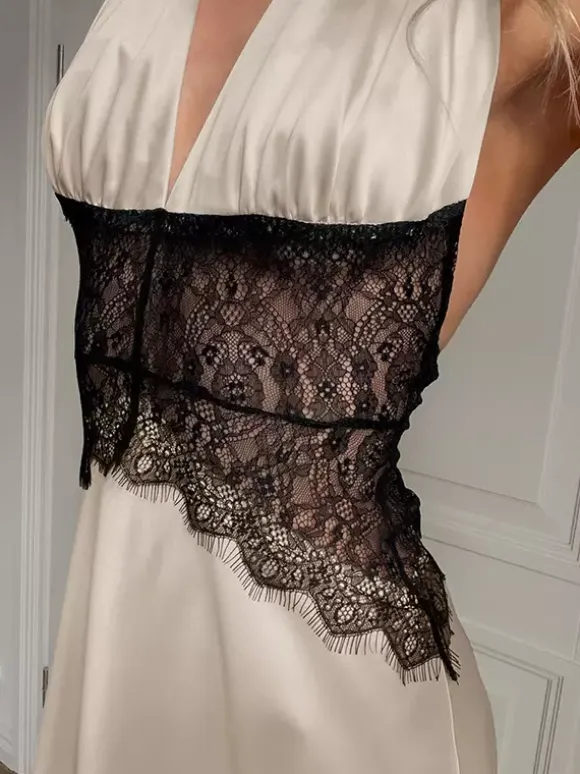 Party Dress Maxi Khaki Halter Cut Out Clothes Sexy Semi Formal Dress