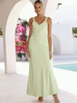 Party Dress Maxi Royal Blue Straps Neck Sleeveless Backless Sexy Semi Formal Gown
