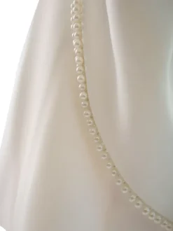 Party Dress Mini White Jewel Neck Pearls Sleeveless Backless Sexy Semi Formal Dress
