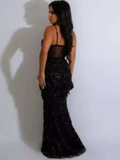 Party Dress Red Straps Neck Sequins Sleeveless Open Shoulder Chic Semi Formal Dress