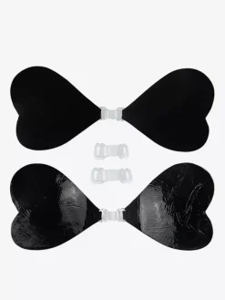 Pasties Ball Acrylic Triangle Buttons Pink Enhanced Strapless Push-Up Heart-Shaped Silicone Bra