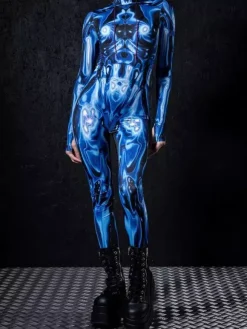 Patterned Zentai Suits Woman Sexy Bodysuit Suit Color Element Adults High-waisted Sports Jumpsuit Cosplay Costumes