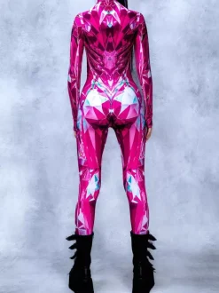 Patterned Zentai Suits Women Jumpsuit Bodysuit Punk Hyun Color Zentai Catsuits