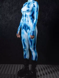 Patterned Zentai Suits Women Jumpsuit Bodysuit Punk Hyun Color Zentai Catsuits