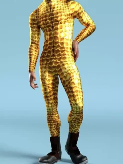 Patterned Zentai Suits Mechanical Cyber Armor Outfit Jumpsuit Cosplay Punk Bodysuit Steampunk Costume Party Shows Men Cool Zentai Suit