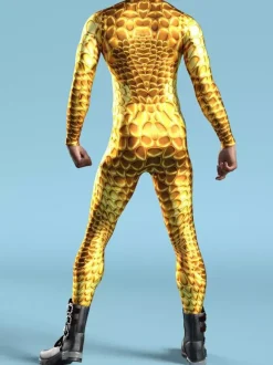Patterned Zentai Suits Mechanical Cyber Armor Outfit Jumpsuit Cosplay Punk Bodysuit Steampunk Costume Party Shows Men Cool Zentai Suit