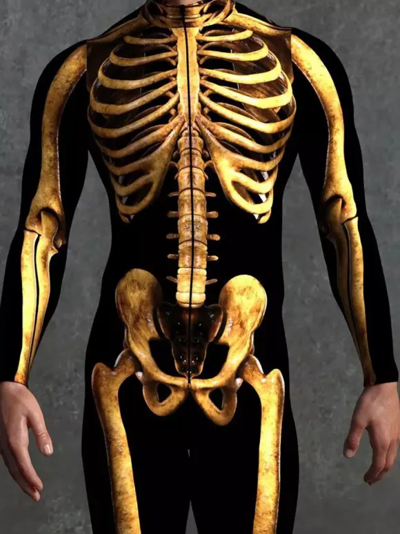 Patterned Zentai Suits Skeleton Bone Bodysuit 3D Printed Anatomical Tight Jumpsuit