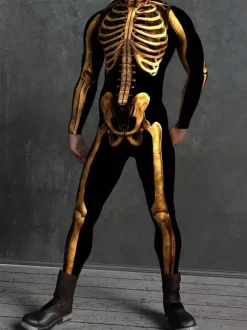 Patterned Zentai Suits Skeleton Bone Bodysuit 3D Printed Anatomical Tight Jumpsuit