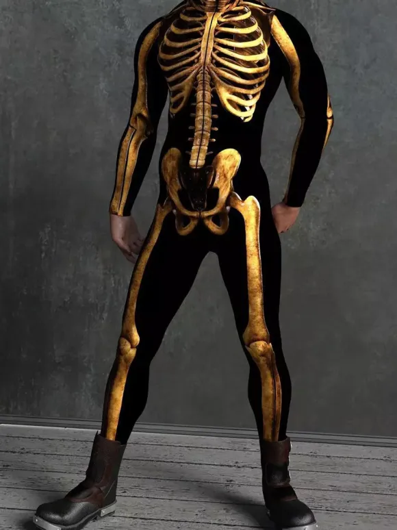 Patterned Zentai Suits Skeleton Bone Bodysuit 3D Printed Anatomical Tight Jumpsuit