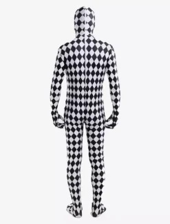 Patterned Zentai Suits Morph Suit Split Color Plaid Lycra Spandex Zentai Suit Unisex Full Body Suit