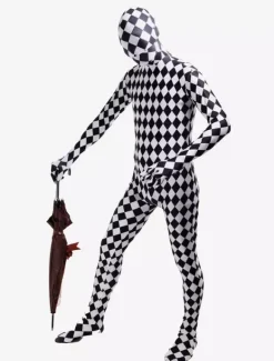 Patterned Zentai Suits Morph Suit Split Color Plaid Lycra Spandex Zentai Suit Unisex Full Body Suit