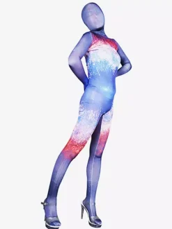 Patterned Zentai Suits Sexy Zentai Costumes Milk Silk Rave Club Full Body Catsuits