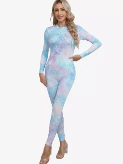 Patterned Zentai Suits Women's Sexy Catsuit Fish Scale Print Lycra Spandex Costumes