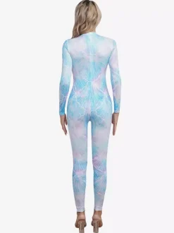 Patterned Zentai Suits Women's Sexy Catsuit Fish Scale Print Lycra Spandex Costumes
