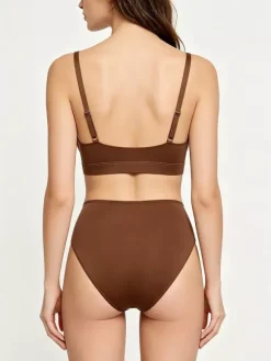 2-Piece Lingerie Brown Bra Panty Sets