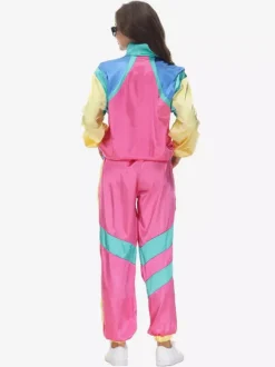 Pink 90's Retro Tudor Dress Costumes Hip Pop Costume Oufits