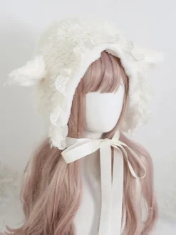 Pink Lolita Hat Ruffles Lace Accessory Lace Polyester Sweet Lolita Hat
