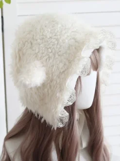 Pink Lolita Hat Ruffles Lace Accessory Lace Polyester Sweet Lolita Hat