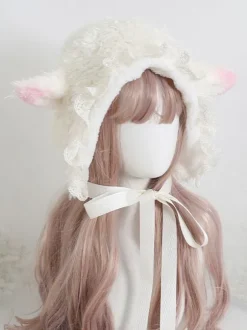 Pink Lolita Hat Ruffles Lace Accessory Lace Polyester Sweet Lolita Hat
