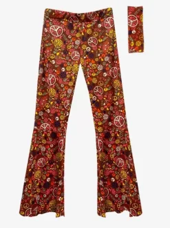 Pink Retro Tudor Dress Costumes Women's Floral Print Polyester Pants Accessory Retro Marie Antoinette Costume Vintage Clothing