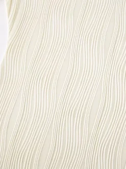 Pleated Off Shoulder Women's Maxi Dress - Elegant Cream Textured Bodycon Gown - Long Sleeve Party Wear 2026