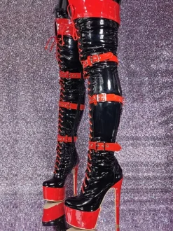 Plus Size Stiletto Heel Over The Knee Boots Sexy Thigh High Boots
