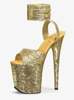 Pole Dance Shoes High Heel Sexy Sandals Hazel Leather Peep Toe Stiletto Sexy Shoes Stripper Shoes