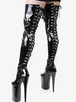 Pole Dance Shoes Sexy High Heel Boots Platform Stiletto Heel Sky High Heel Black