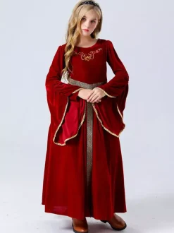 Princess Costumes For Kids Burgundy Set Dress