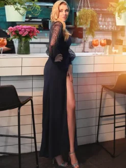 Prom Cocktail Dress Fashion Mermaid Ankle-Length V-Neck