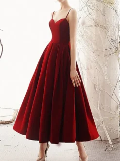Prom Dress 2026 A-Line Sweetheart Neck Ankle-Length Sleeveless Backless Formal Dinner Dresses