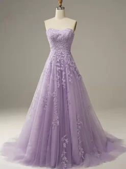 Prom Dress A-Line Sweetheart Neck Sleeveless Lace Wedding Guest Dresses Free Customization