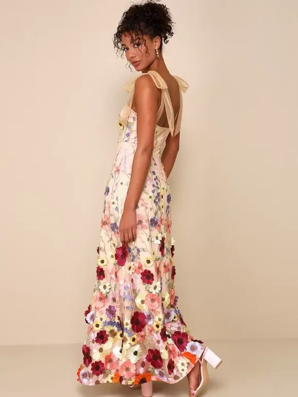 Prom Dress A-Line Square Neck Lace Sleeveless Applique Party Dresses