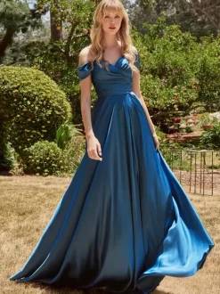 Prom Dress 2026 Elastic Silk Like Satin Sweetheart Neck A-Line Long Sleeves Split Front Wedding Guest Dresses