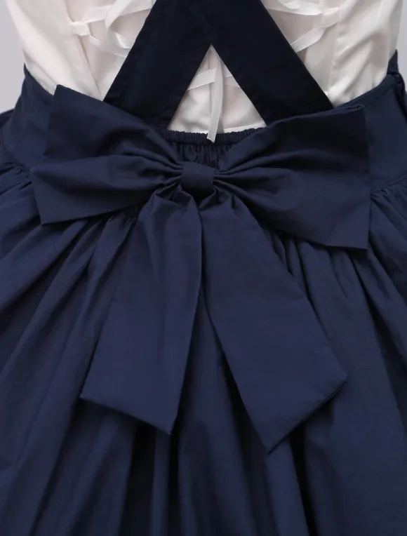 Pure Cotton Straps Neck Lolita Skirt