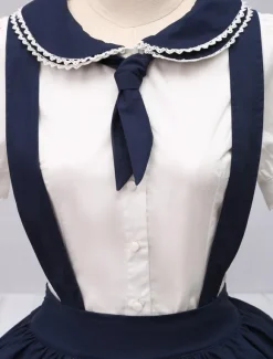 Pure Cotton Straps Neck Lolita Skirt