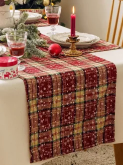 Red Christmas Polyester Fiber Polyester Plaid Christmas Holidays Costumes