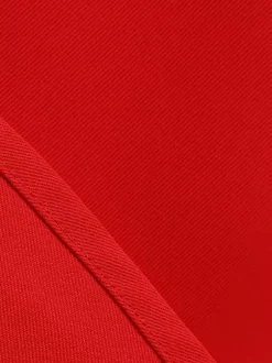 Red Sleeveless Peter Pan Collar A Line Maxi Dress For Women Vintage Chic