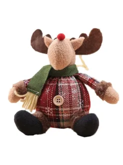 Red Christmas Doll Polyester Fiber Christmas Holidays Props