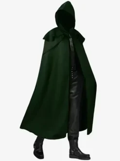 Red Vintage Accessory Retro Polyester Polyester Fiber Cloak Retro Costumes For Man Burgundy