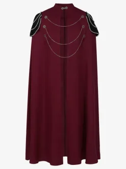 Red Vintage Retro Polyester Retro Costumes For Man Burgundy