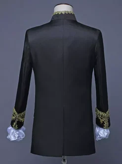Red Vintage Set Art Deco/Retro Polyester Long Sleeves Retro Costumes For Man