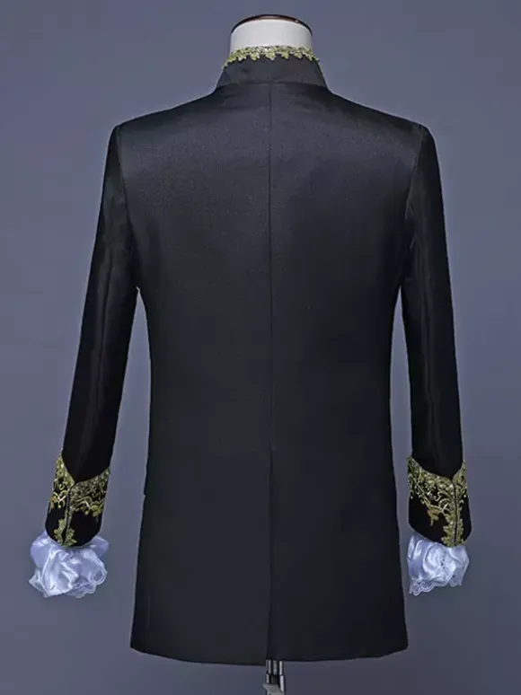 Red Vintage Set Art Deco/Retro Polyester Long Sleeves Retro Costumes For Man