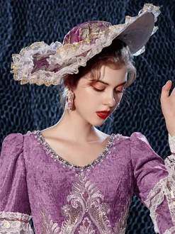 Retro Cap Christmas  Women's Polyester Royal Cap Costume Accessories