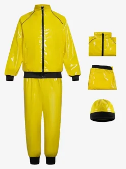 Retro disco patent leather glossy stage costume
