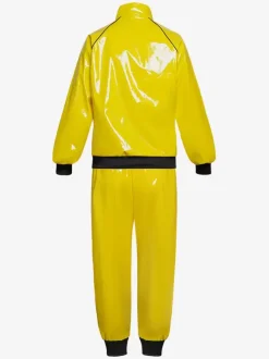 Retro disco patent leather glossy stage costume