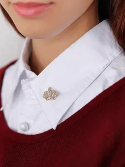 Rhinestone Crown Brooch Shiny Crystal Lapel Pin Suit Coat Wedding Party Decor Jewelry