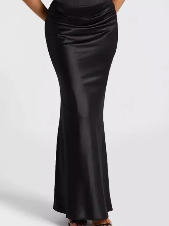 Rhinestone Lace Up Back Corset And Long Skirt Party 2-Piece Set For Women 2026