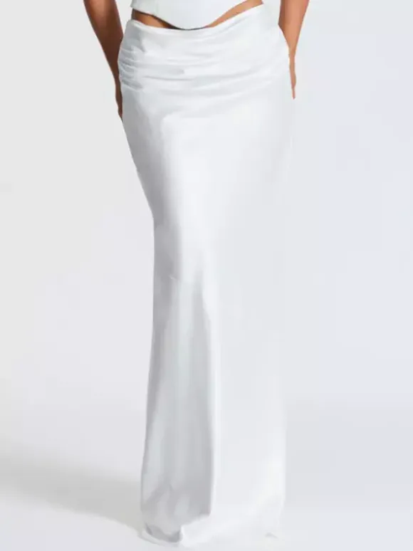 Rhinestone Lace Up Back Corset And Long Skirt Party 2-Piece Set For Women 2026